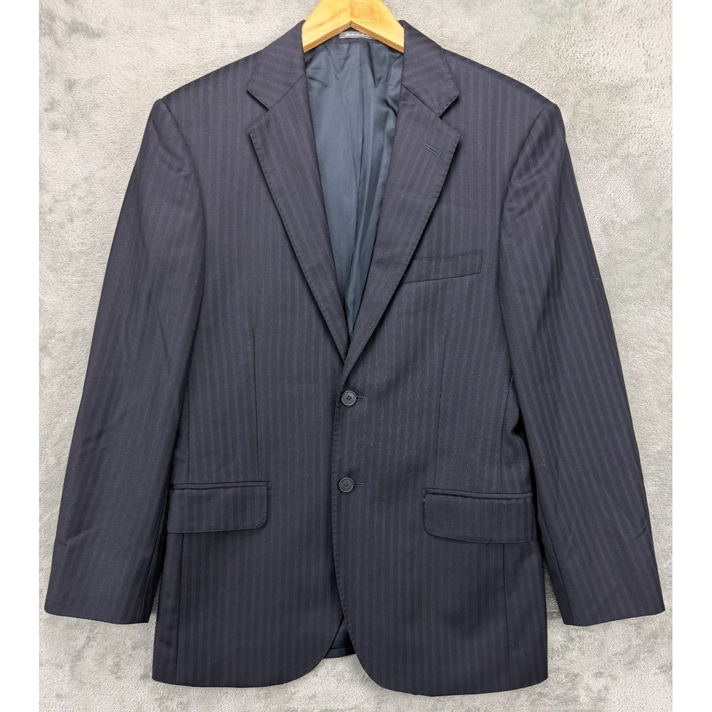Ermenegildo Zegna Men's Trofeo‎ Blazer 36SH Navy Striped Wool